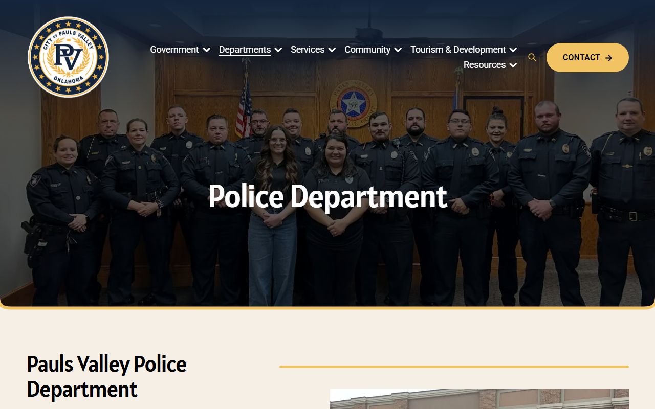 Garvin County traffic court records Pauls Valley Police Department