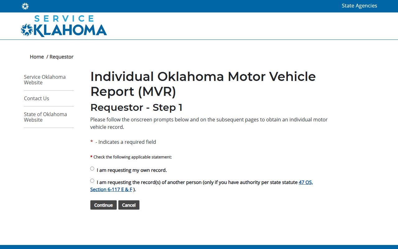 Garvin County traffic court records Service Oklahoma MVR portal